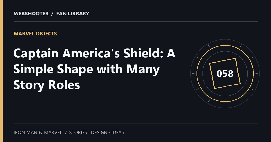 Editorial cover: Captain America's Shield: A Simple Shape with Many Story Roles