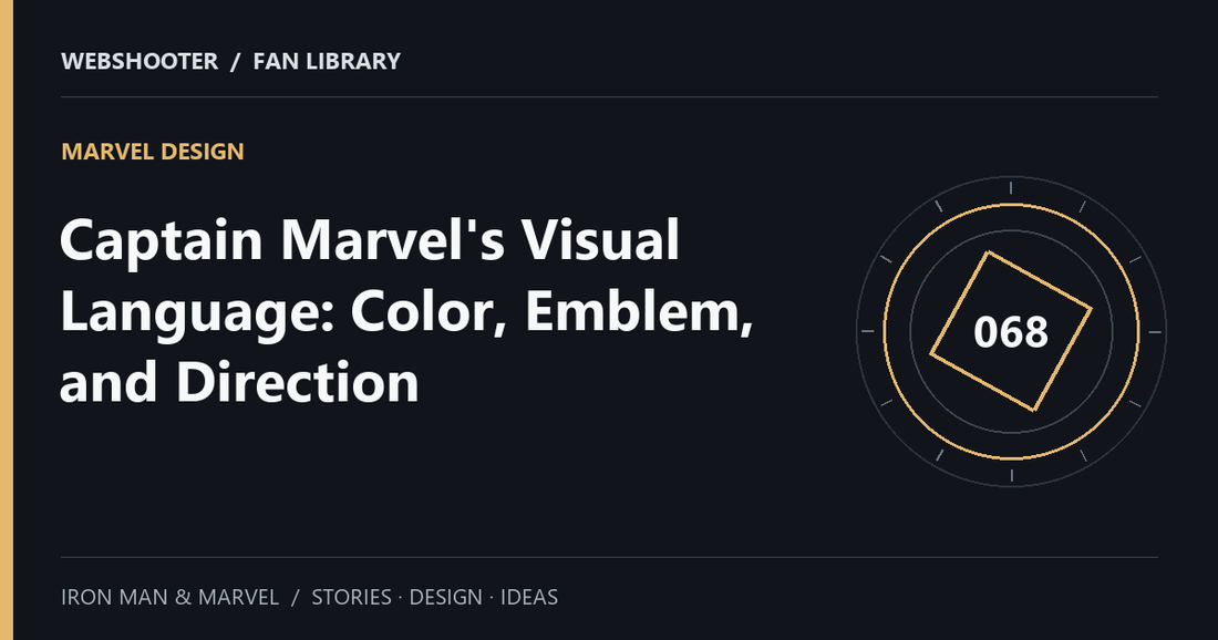Editorial cover: Captain Marvel's Visual Language: Color, Emblem, and Direction
