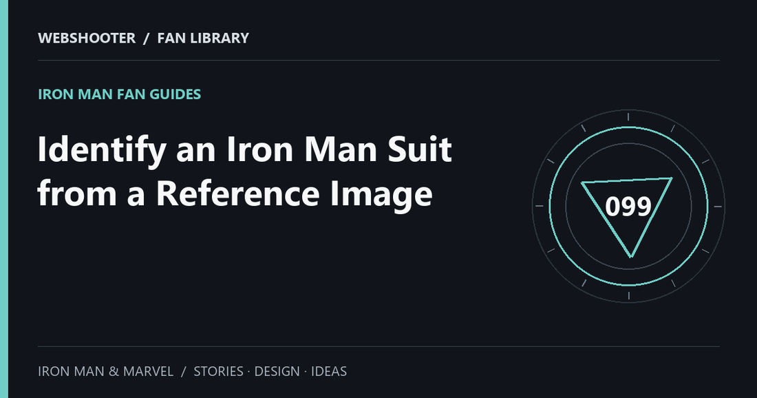 Editorial cover: Identify an Iron Man Suit from a Reference Image