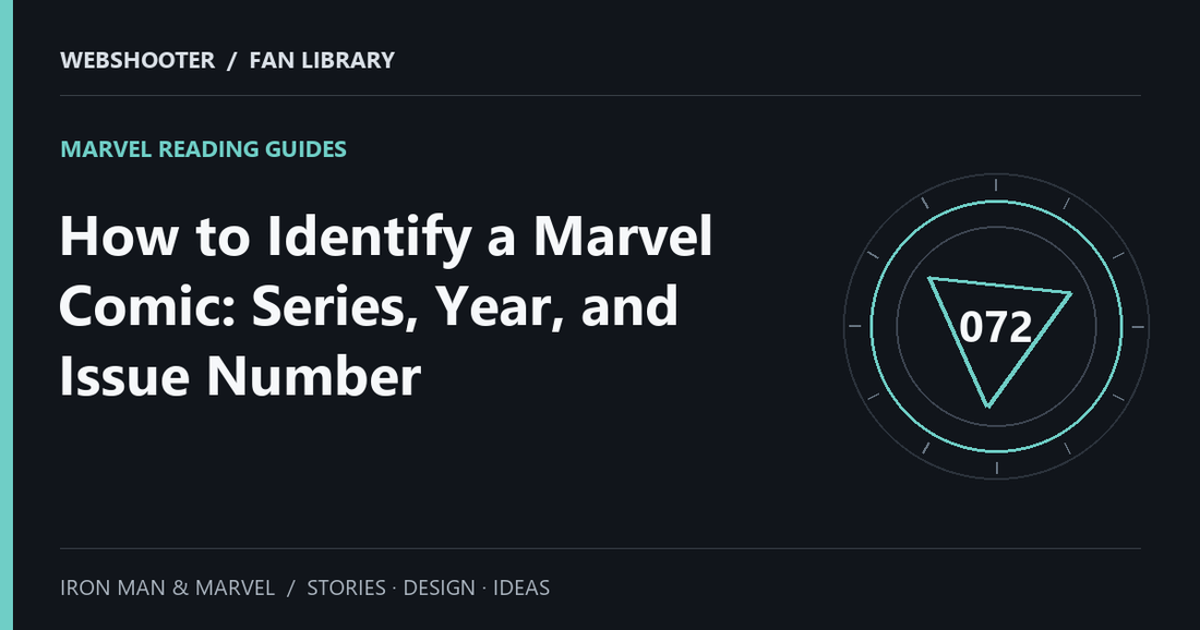 Editorial cover: How to Identify a Marvel Comic: Series, Year, and Issue Number