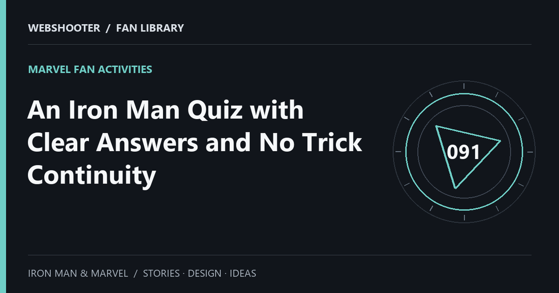 Editorial cover: An Iron Man Quiz with Clear Answers and No Trick Continuity