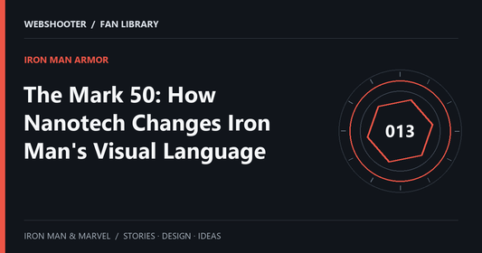 Editorial cover: The Mark 50: How Nanotech Changes Iron Man's Visual Language