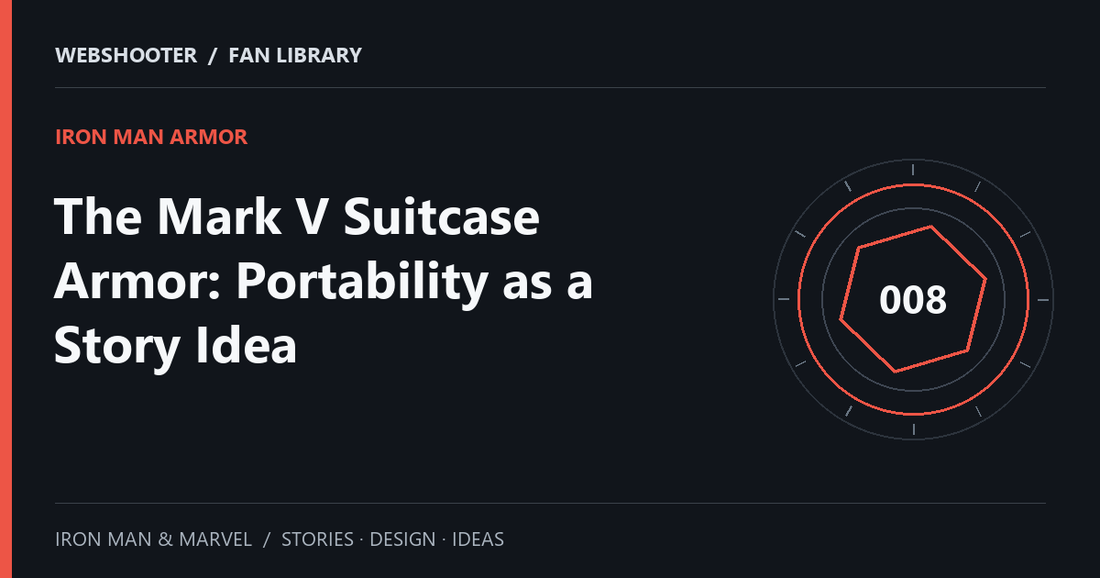 Editorial cover: The Mark V Suitcase Armor: Portability as a Story Idea