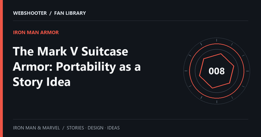 Editorial cover: The Mark V Suitcase Armor: Portability as a Story Idea