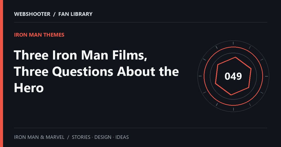 Editorial cover: Three Iron Man Films, Three Questions About the Hero