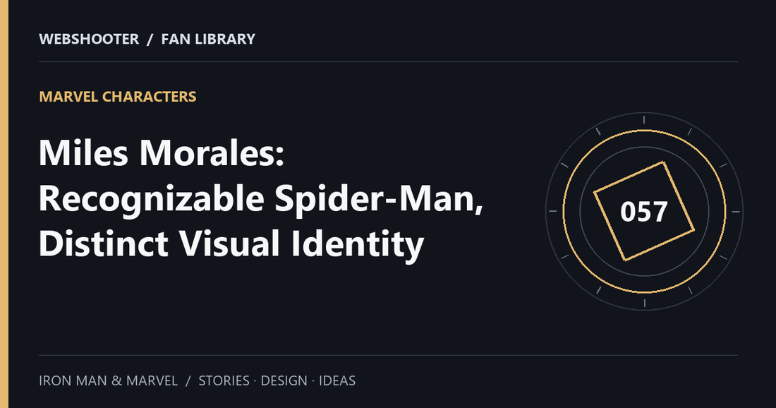Editorial cover: Miles Morales: Recognizable Spider-Man, Distinct Visual Identity