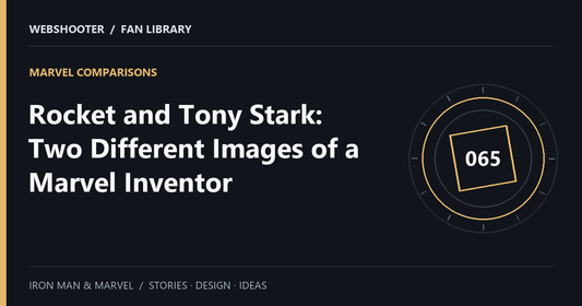 Editorial cover: Rocket and Tony Stark: Two Different Images of a Marvel Inventor