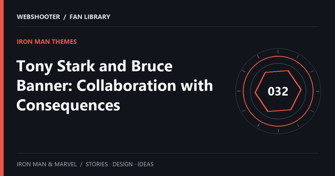 Editorial cover: Tony Stark and Bruce Banner: Collaboration with Consequences