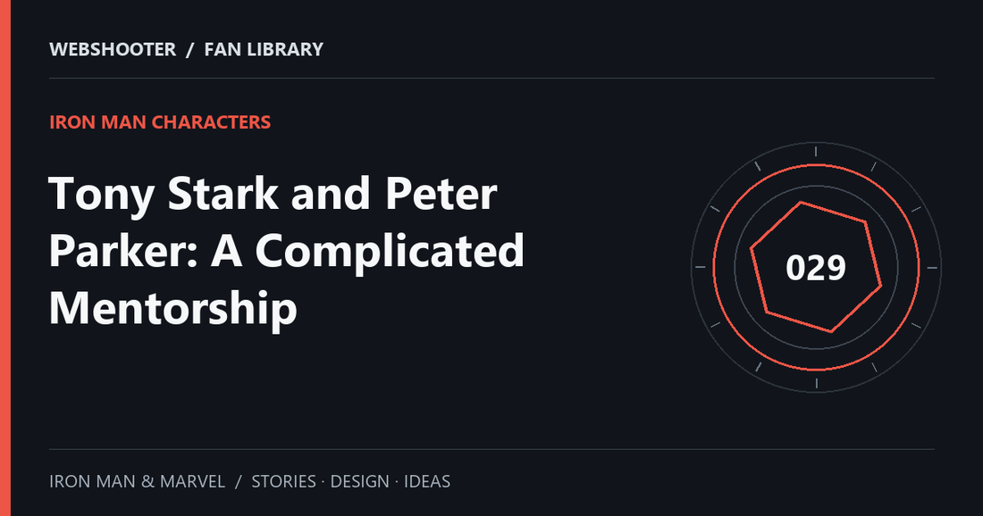 Editorial cover: Tony Stark and Peter Parker: A Complicated Mentorship