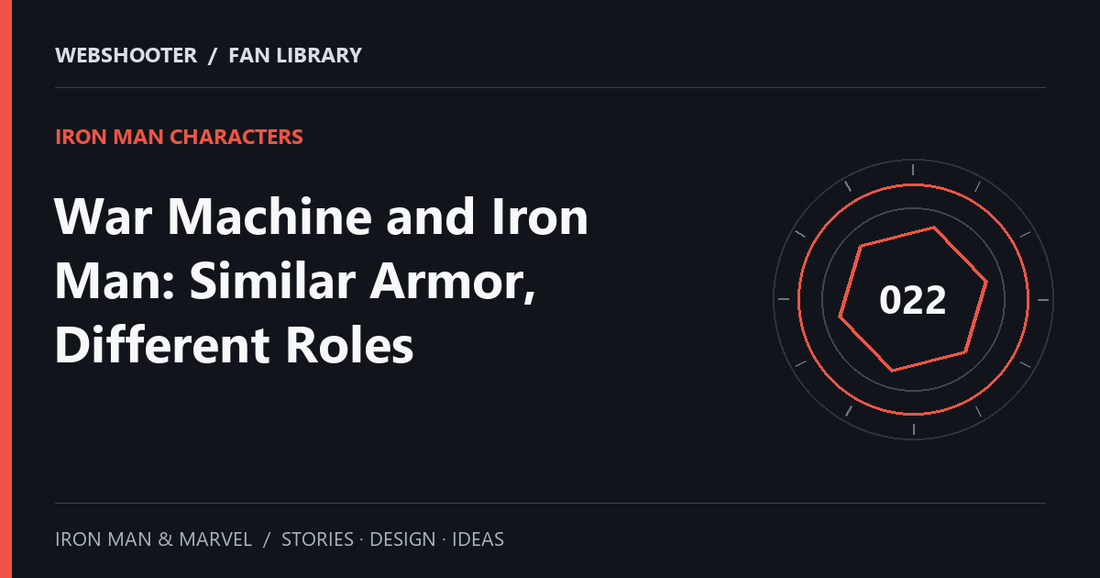 Editorial cover: War Machine and Iron Man: Similar Armor, Different Roles